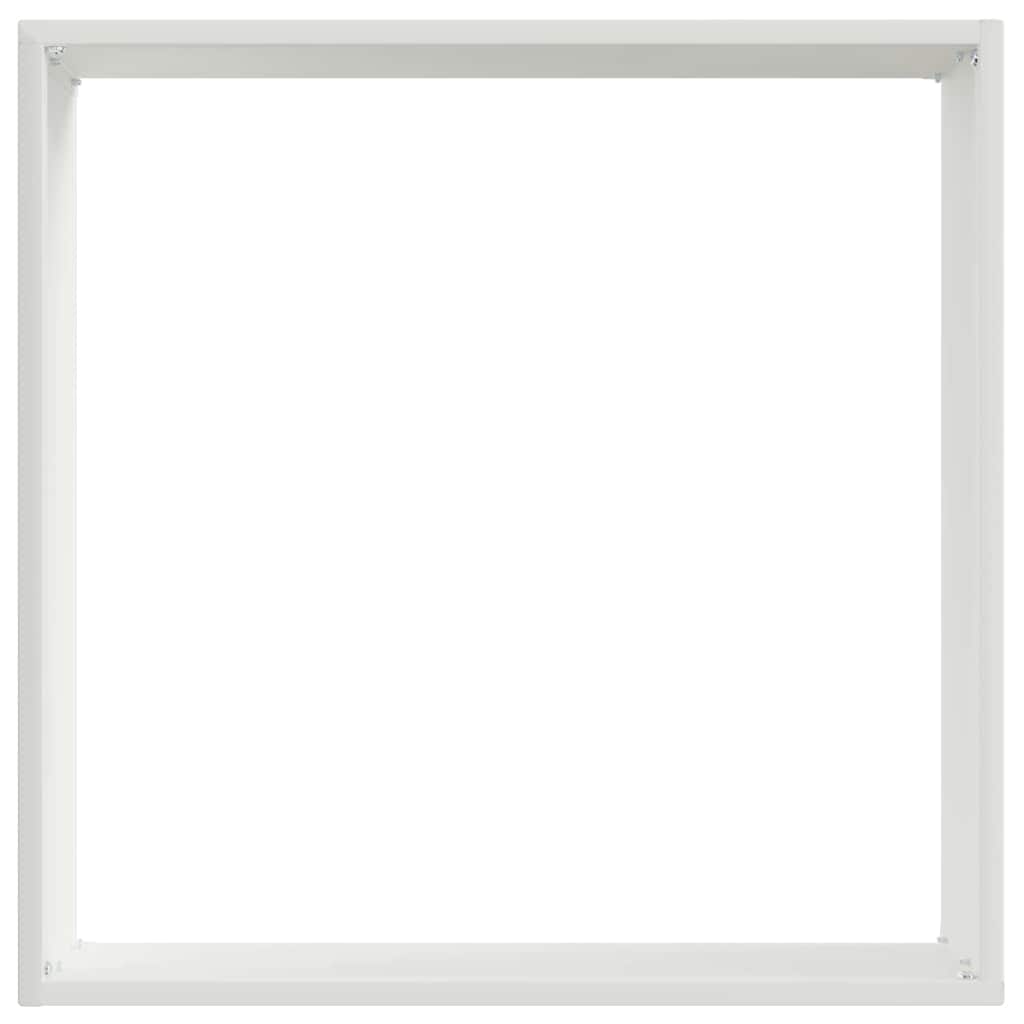 Bordura per Prato 6 pezzi Bianco 40 x 40 x 13 cm Acciaio