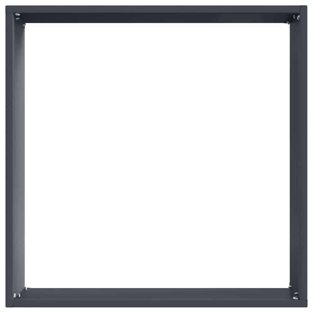 Bordura per Prato 6 pezzi Antracite 40 x 40 x 13 cm Acciaio