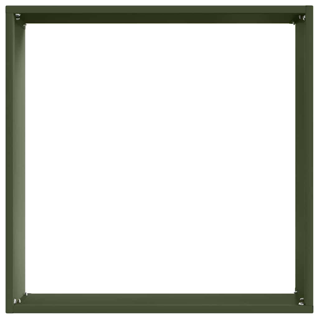 Bordura per Prato Verde Oliva 40 x 40 x 13 cm Acciaio