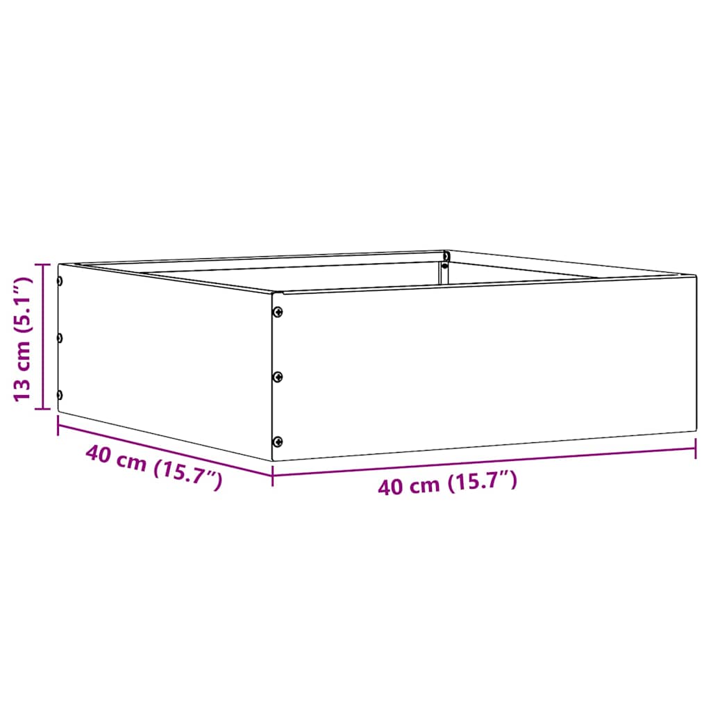 Bordura per Prato Argento 40 x 40 x 13 cm Acciaio Inossidabile