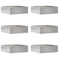 Bordura per Prato 6 pezzi Argento 40 x 40 x 13 cm