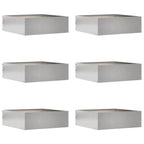 Bordura per Prato 6 pezzi Argento 40 x 40 x 13 cm