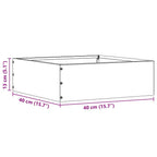 Bordura per Prato 6 pz Argento 40 x 40 x 13 cm Acciaio Zincato