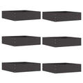 Bordura per Prato 6 pcs Nero 50 x 50 x 13 cm Acciaio