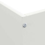 Bordura per Prato 6 pcs Bianco 50 x 50 x 13 cm Acciaio