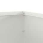 Bordura per Prato 6 pcs Bianco 50 x 50 x 13 cm Acciaio