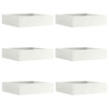 Bordura per Prato 6 pcs Bianco 50 x 50 x 13 cm Acciaio