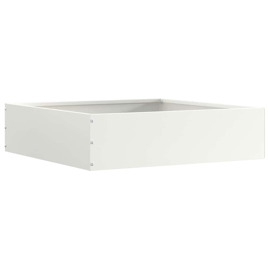 Bordura per Prato 6 pcs Bianco 50 x 50 x 13 cm Acciaio