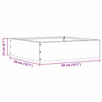 Bordura per Prato 6 pcs Bianco 50 x 50 x 13 cm Acciaio