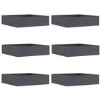 Bordura per Prato 6 pcs Antracite 50 x 50 x 13 cm Acciaio