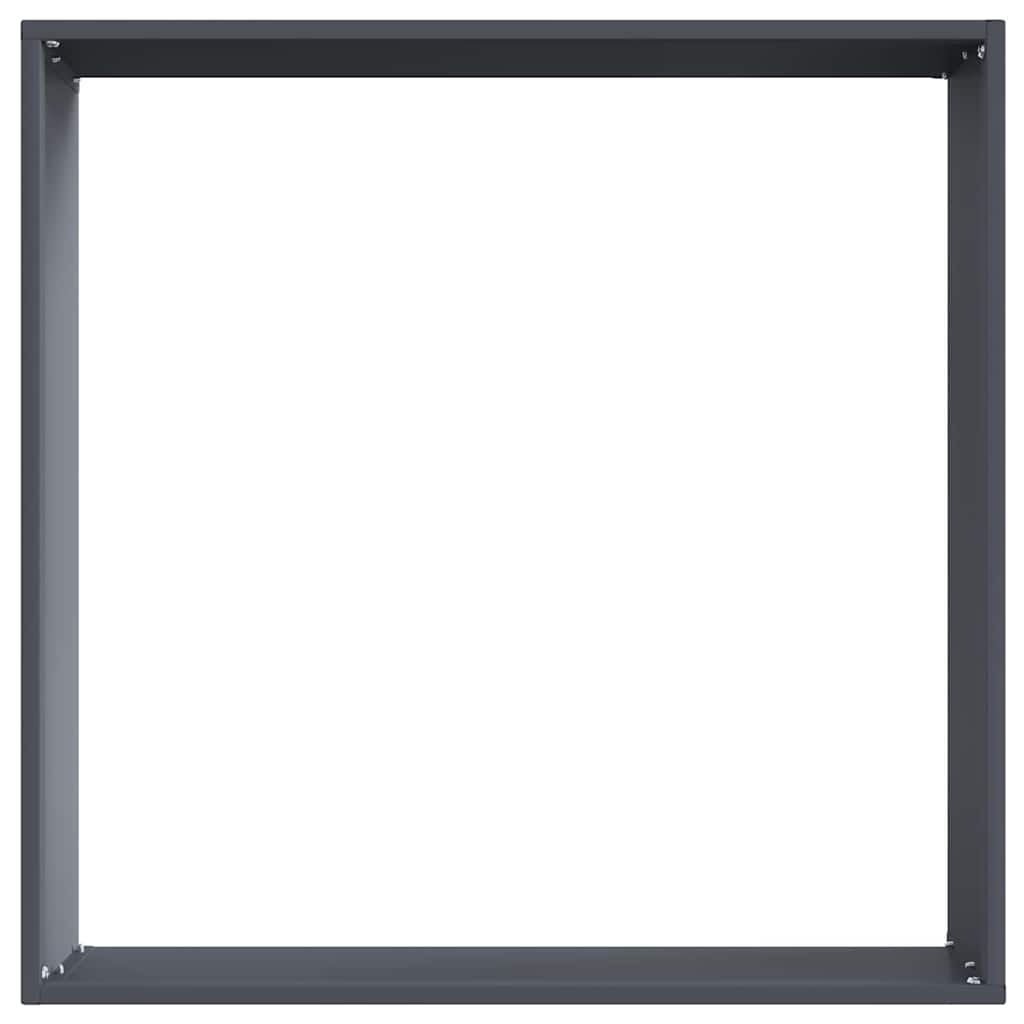 Bordura per Prato 6 pcs Antracite 50 x 50 x 13 cm Acciaio
