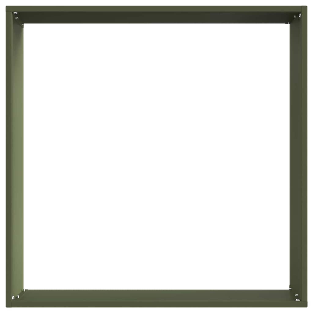 Bordura per Prato 6 pezzi Verde oliva 50 x 50 x 13 cm Acciaio