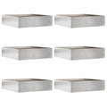 Bordura per Prato Acciaio Inossidabile 50 x 50 x 13 cm - Set 6 Pezzi Argento