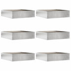 Bordura per Prato Acciaio Inossidabile 50 x 50 x 13 cm - Set 6 Pezzi Argento