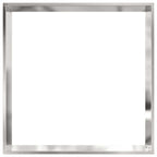 Bordura per Prato Acciaio Inossidabile 50 x 50 x 13 cm - Set 6 Pezzi Argento