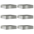 Bordura per Prato 6 pcs Argento 50 x 50 x 13 cm Acciaio zincato