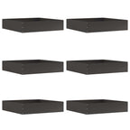 Bordura per Prato 6 pz Nero 60 x 60 x 13 cm Acciaio
