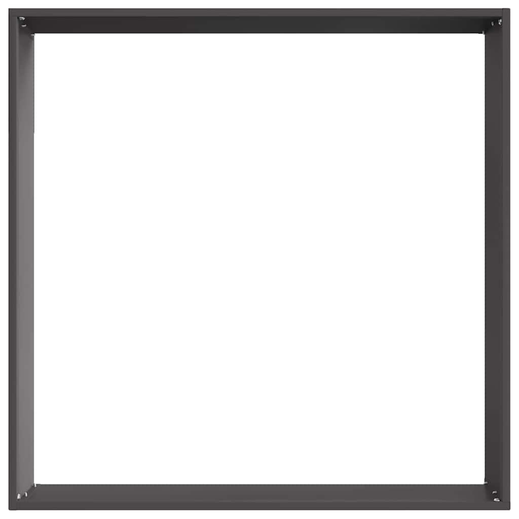 Bordura per Prato 6 pz Nero 60 x 60 x 13 cm Acciaio