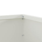 Bordura per Prato Bianco 60 x 60 x 13 cm Acciaio