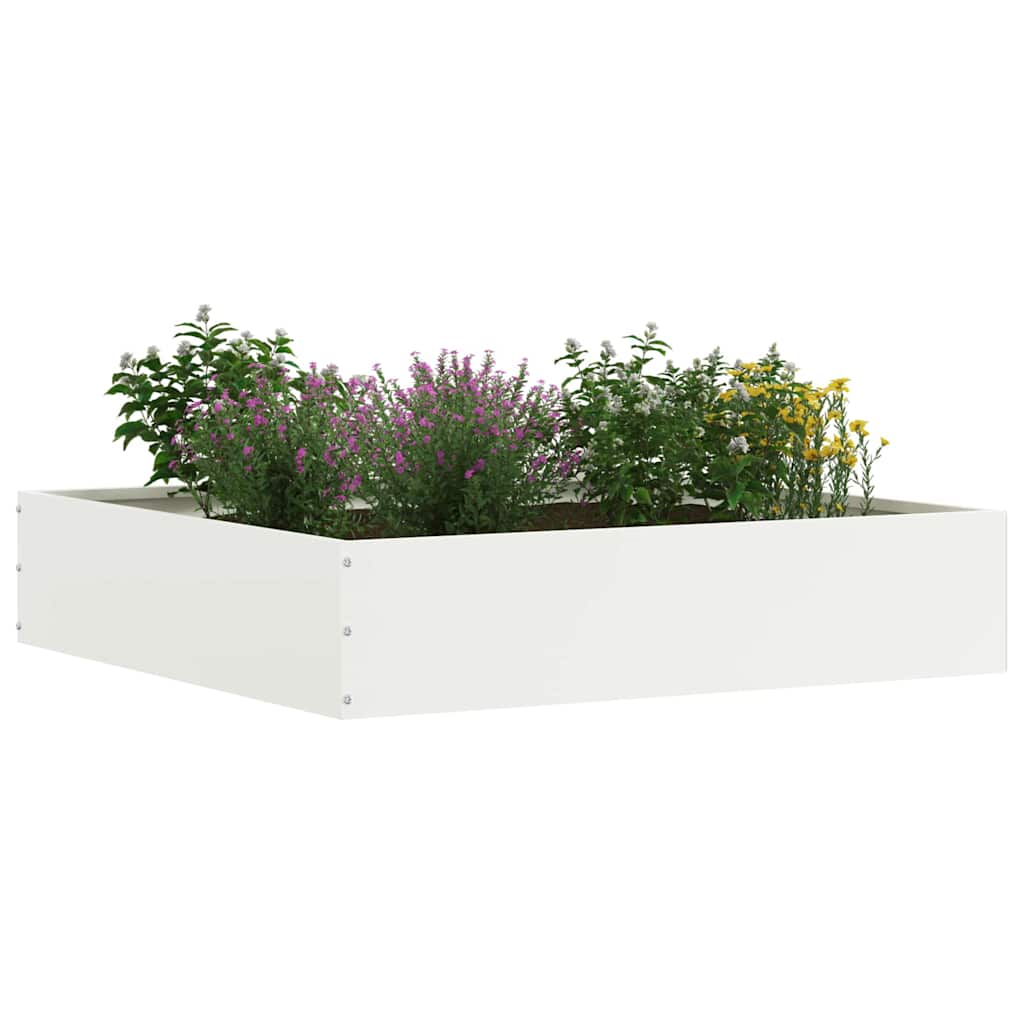 Bordura per Prato Bianco 60 x 60 x 13 cm Acciaio