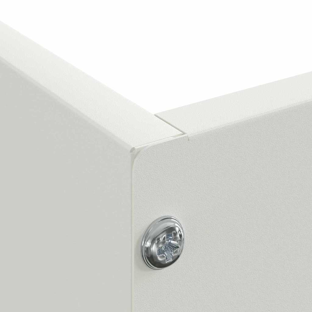 Bordura per Prato 6 pcs Bianco 60 x 60 x 13 cm Acciaio