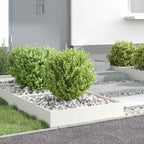 Bordura per Prato 6 pcs Bianco 60 x 60 x 13 cm Acciaio