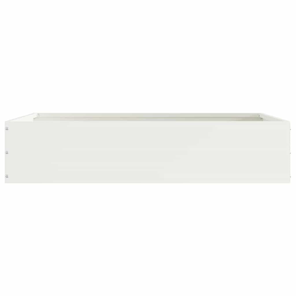 Bordura per Prato 6 pcs Bianco 60 x 60 x 13 cm Acciaio