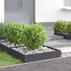 Bordura per Prato 6 pezzi Antracite 60 x 60 x 13 cm Acciaio