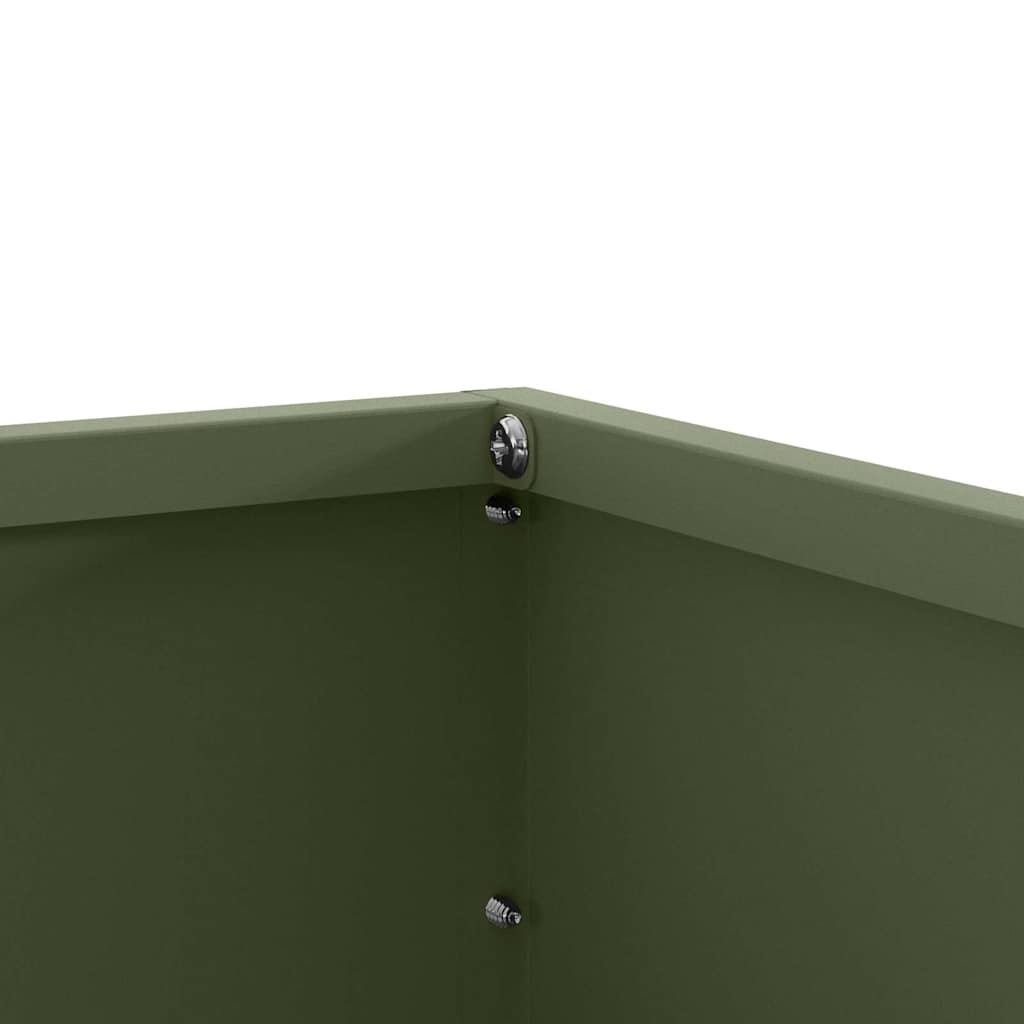 Bordura per Prato Verde Oliva 60 x 60 x 13 cm Acciaio