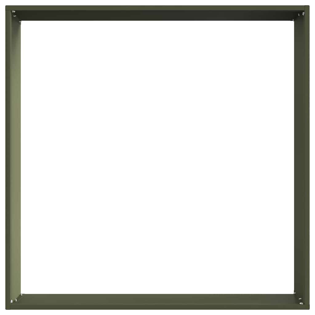 Bordura per Prato Verde Oliva 60 x 60 x 13 cm Acciaio
