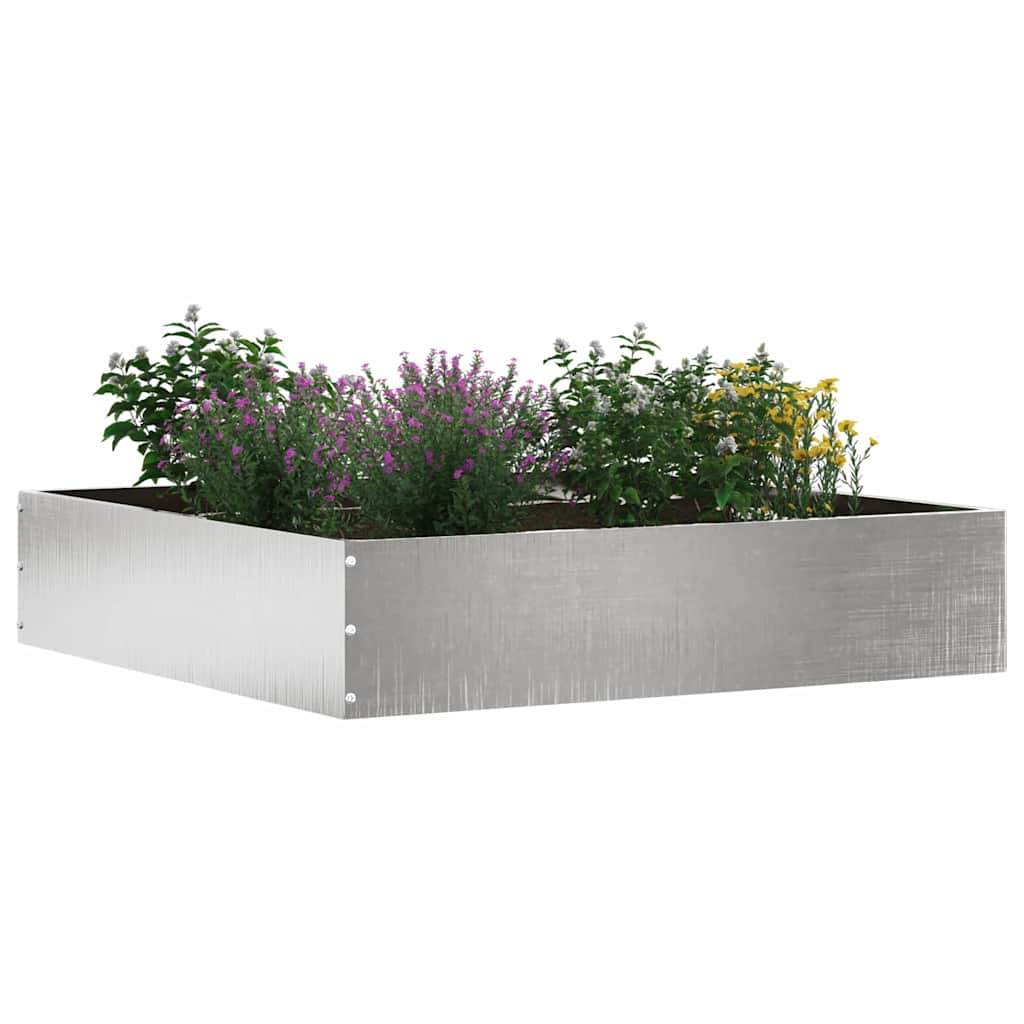 Bordura per Prato Argento 60 x 60 x 13 cm Acciaio Inossidabile