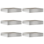 Bordura per Prato 6 pezzi Argento 60 x 60 x 13 cm