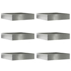 Bordura per Prato 6 pezzi Argento 60 x 60 x 13 cm Acciaio Zincato