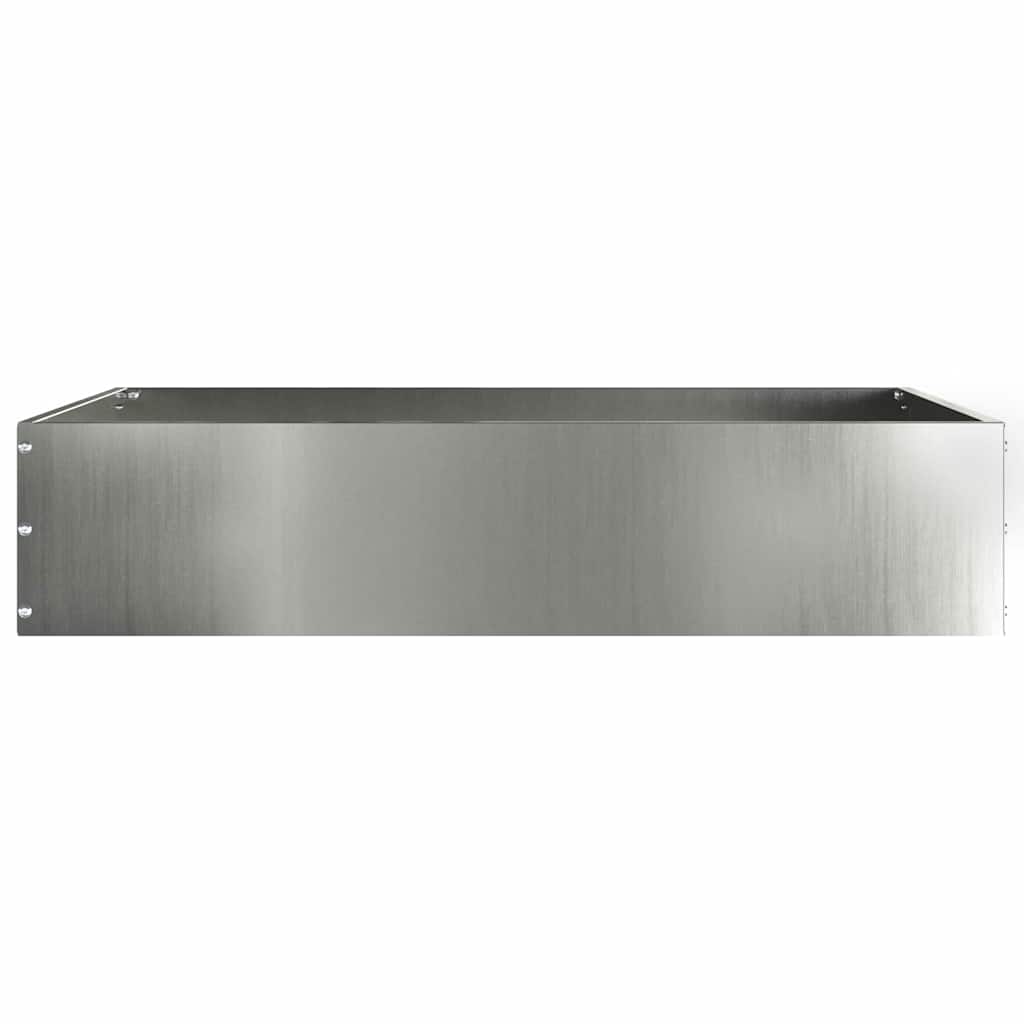 Bordura per Prato 6 pezzi Argento 60 x 60 x 13 cm Acciaio Zincato
