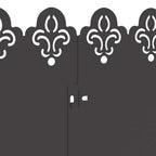 Bordure per prato 10 pz Nero 103 x 0,05 x 22 cm Acciaio
