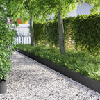 Bordure per prato 10 pz Nero 103 x 0,05 x 22 cm Acciaio