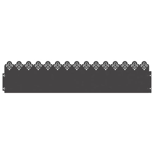 Bordure per prato 10 pz Nero 103 x 0,05 x 22 cm Acciaio