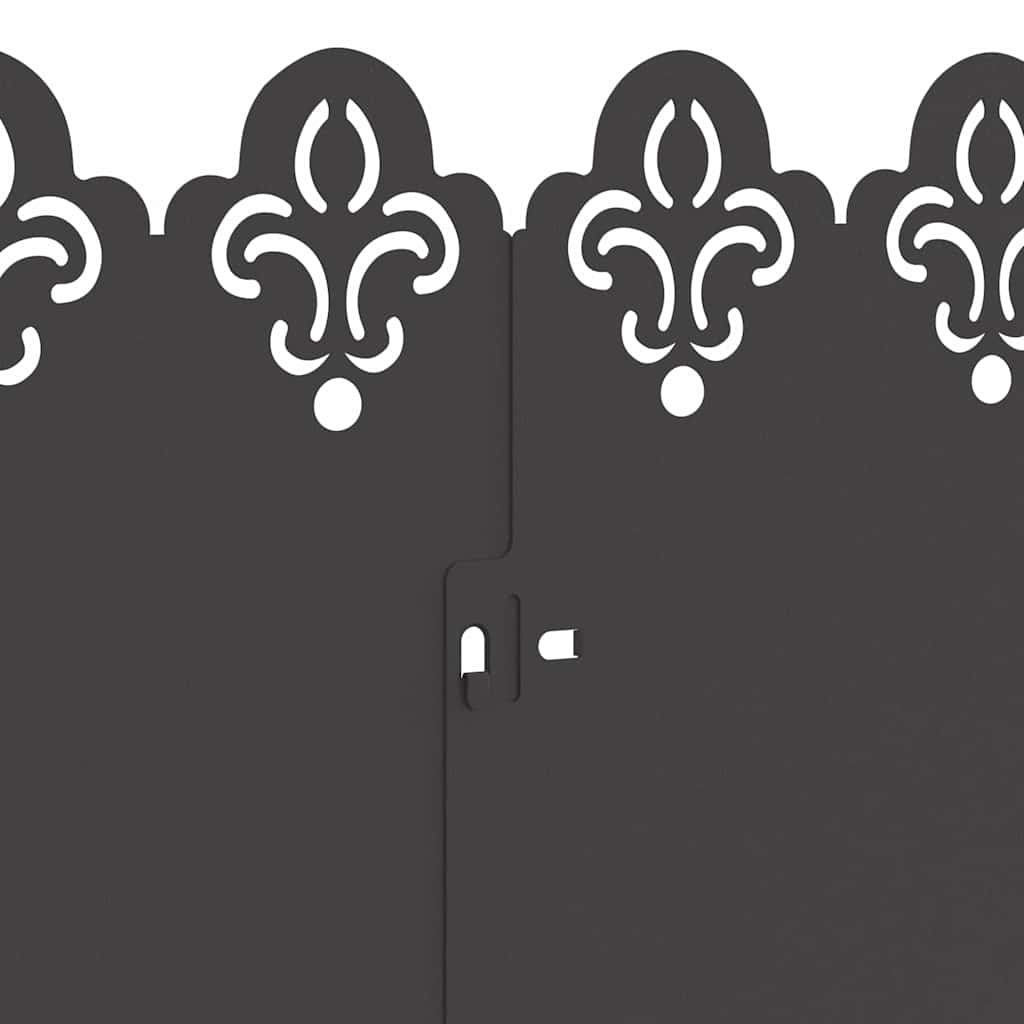 Bordure per prato 20 pezzi Nero 103 x 0,05 x 22 cm Acciaio