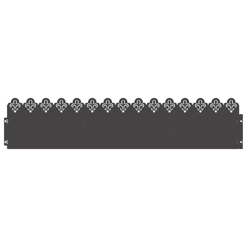 Bordure per prato 20 pezzi Nero 103 x 0,05 x 22 cm Acciaio