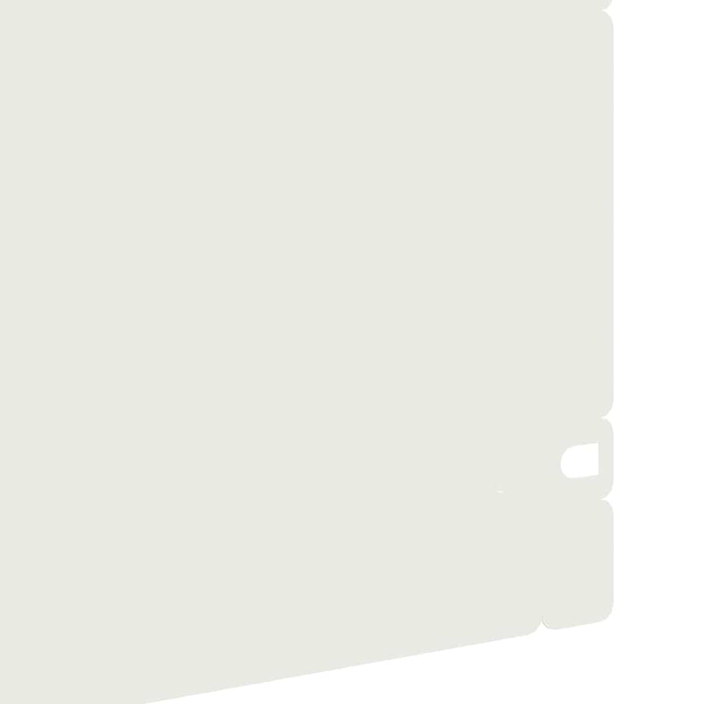 Bordure per prato 10 pezzi bianco 103 x 0,05 x 22 cm acciaio