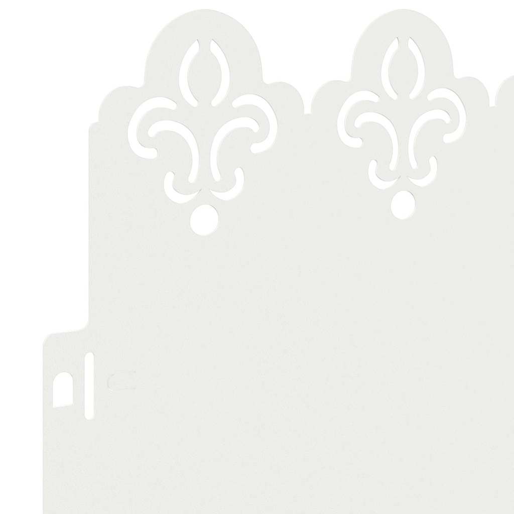 Bordure per prato 10 pezzi bianco 103 x 0,05 x 22 cm acciaio