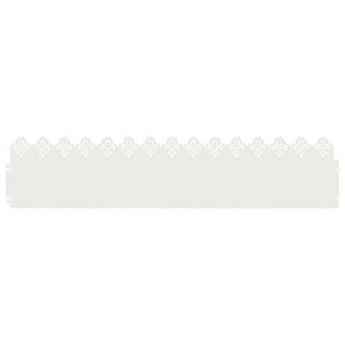 Bordure per prato 10 pezzi bianco 103 x 0,05 x 22 cm acciaio