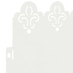 Bordure per prato 20 pezzi Bianco 103 x 0,05 x 22 cm Acciaio