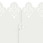 Bordure per prato 20 pezzi Bianco 103 x 0,05 x 22 cm Acciaio