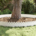 Bordure per prato 20 pezzi Bianco 103 x 0,05 x 22 cm Acciaio