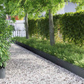 Bordure per prato 10 pcs Antracite 103 x 22 cm Acciaio