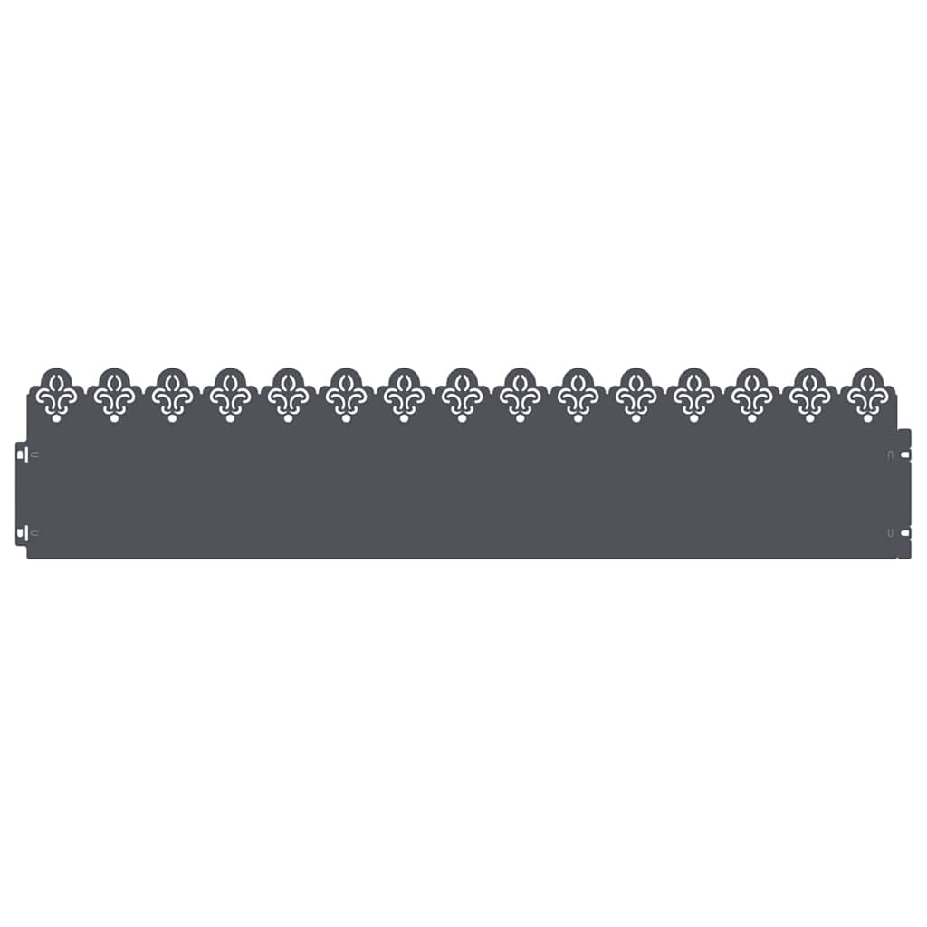 Bordure per prato 10 pcs Antracite 103 x 22 cm Acciaio