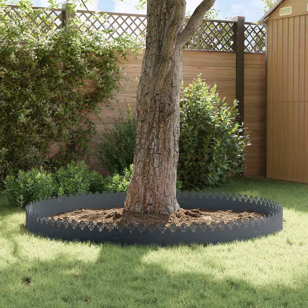 Bordure per prato 30 pcs Antracite 103 x 0,05 x 22 cm Acciaio