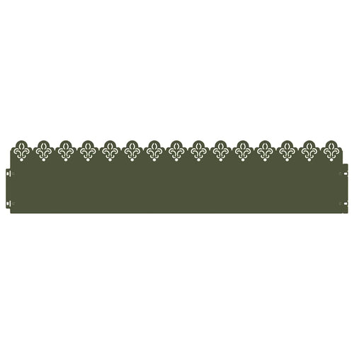 Bordure per prato 20 pezzi Verde oliva 103 x 22 cm Acciaio