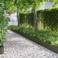 Bordure per prato 30 pz Verde oliva 103 x 0,05 x 22 cm Acciaio